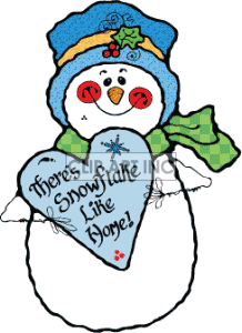 218x300 Snowman Clip Art