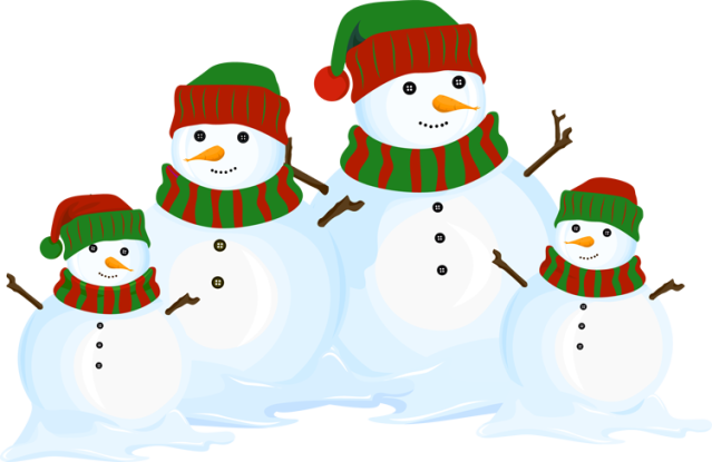 639x415 Holiday Clipart Snowman Family