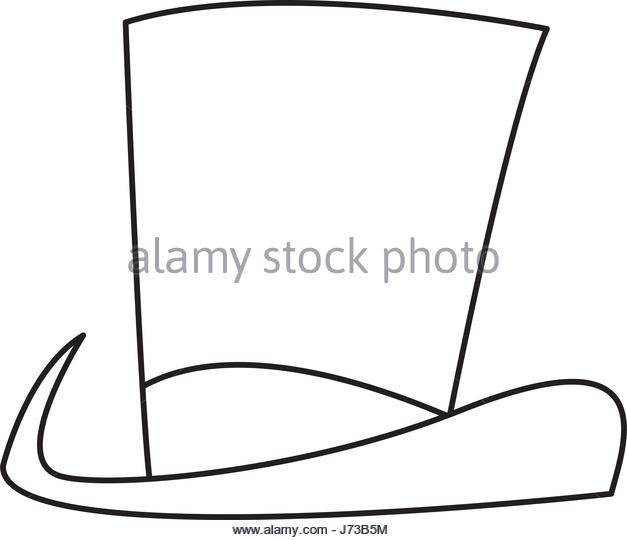 627x540 Black Top Hat Stock Vector Images