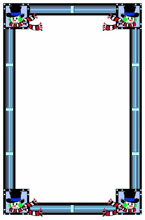 474x720 Christmas Snowmen Borders