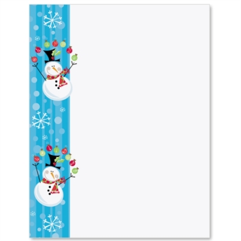 350x350 Snowman Follies Letter Papers Border For Scrapbook