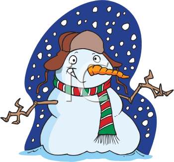 350x326 Snowman Clipart Divider