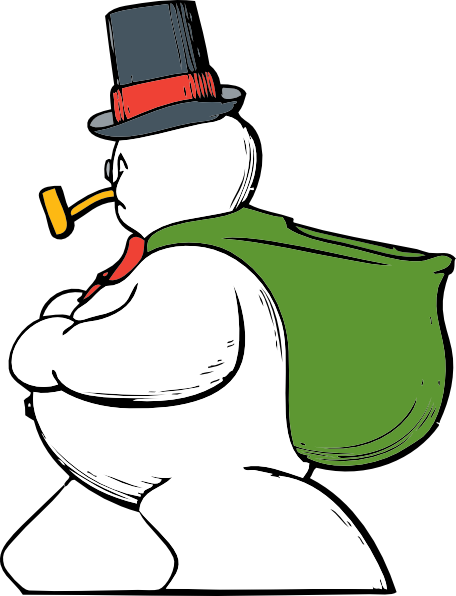456x596 Snowman Side View Clip Art Free Vector 4vector