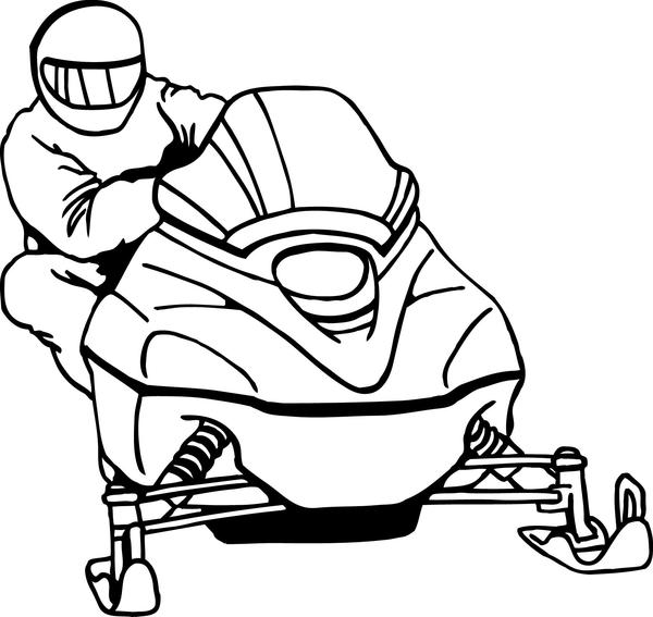 600x567 Free Snowmobile Clipart