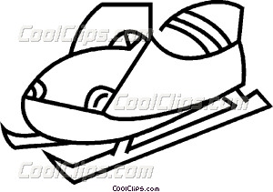 300x211 Snowmobile Vector Clip Art