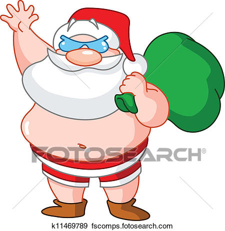 450x463 Clipart Of Santa Claus On A Snowmobile. Vector Editable. K7929640