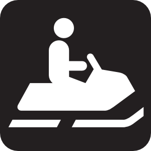 300x300 Snowmobile Trail Black Clip Art