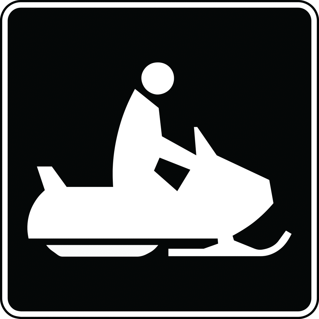 1024x1024 Snowmobiling, Black And White Clipart Etc