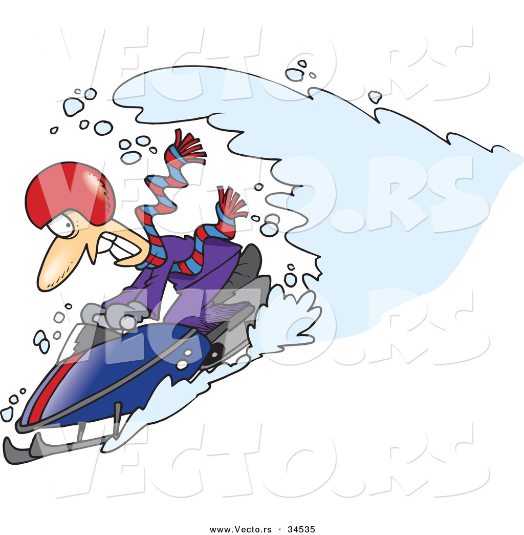 1024x1044 Vector Of Wave Of Snow Crashing Over Cartoon Man Driving