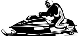 272x125 Snowmobile Silhouette Clip Art