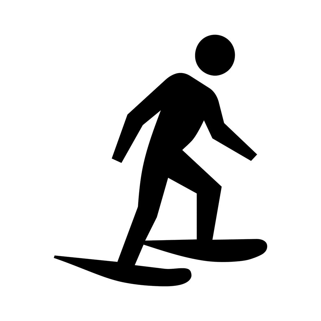 1024x1024 Snowshoeing, Silhouette Clipart Etc