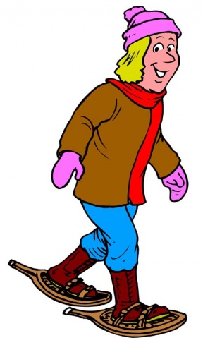 288x479 Snowshoeing Clipart