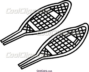 300x245 Snowshoes Vector Clip Art