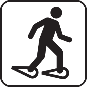 300x300 Snow Shoeing White Clip Art