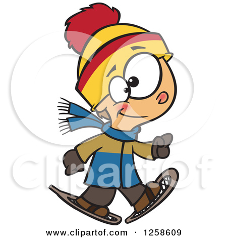 450x470 Snowshoeing Clipart