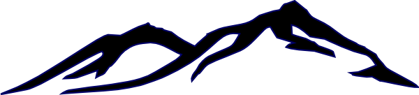 600x136 Snowy Mountain Peak Clip Art Cliparts