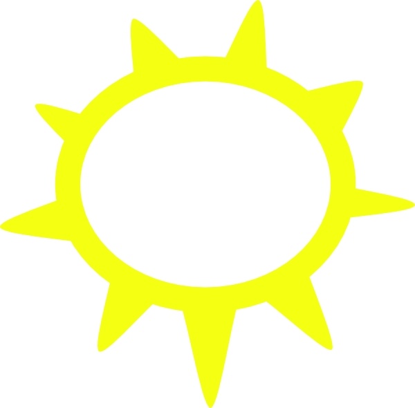 600x590 Sunny Weather Symbols Clip Art Free Vector In Open Office Drawing