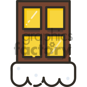 300x300 Royalty Free Snowy Windows Vector Icon 403986 Vector Clip Art