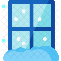 256x256 Snow, Window, Rain, Celebration, Winter, Christmas, Xmas Icon