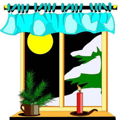 398x400 Window Clipart Winter Window