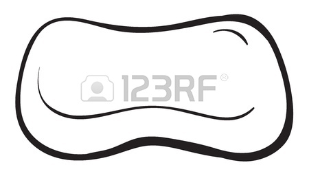 450x256 Illustration Of A Sponge, A Brush And A Soap On A White Background