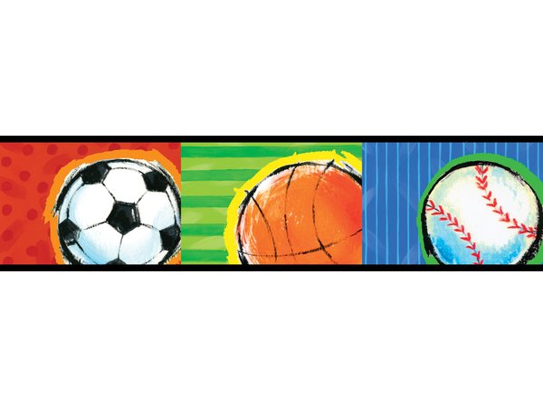 600x450 Brewster Home Fashions Kids World All Star Sports 33' X 20.5