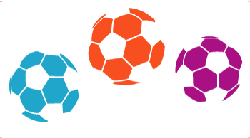 350x194 Soccer Ball Border Stencil In A Unique And Original Design.