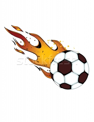 309x400 Flaming Soccer Ball Clip Art