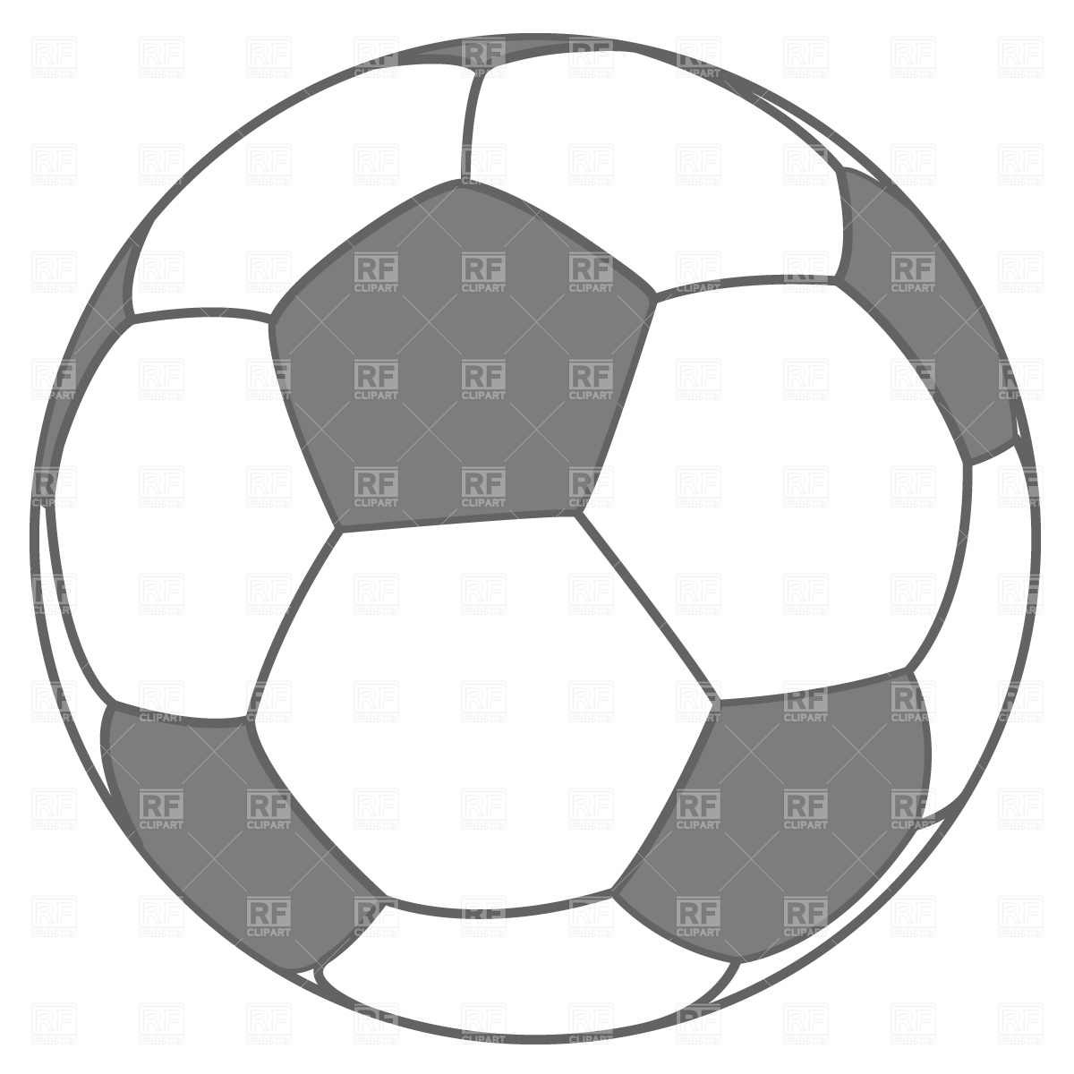 1200x1200 Soccer Ball Royalty Free Vector Clip Art Image