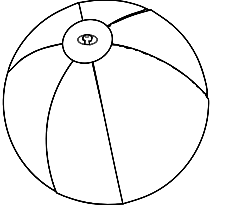 949x855 Beachball Black And White Beach Ball Clipart Free To Use Clip Art