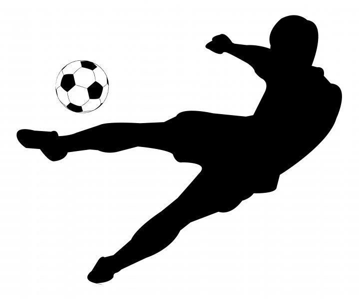 719x600 Kicking Soccer Ball Clipart