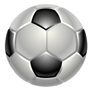 300x296 Shiny Soccer Ball On Grungy Colorful Background And Space For Your