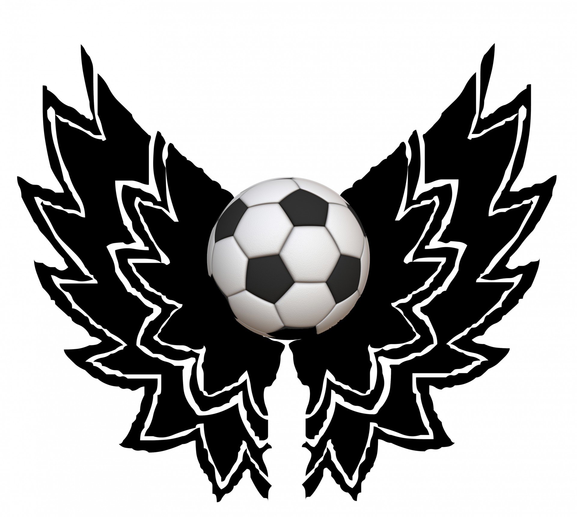 1920x1721 Winged Soccer Ball Free Stock Photo