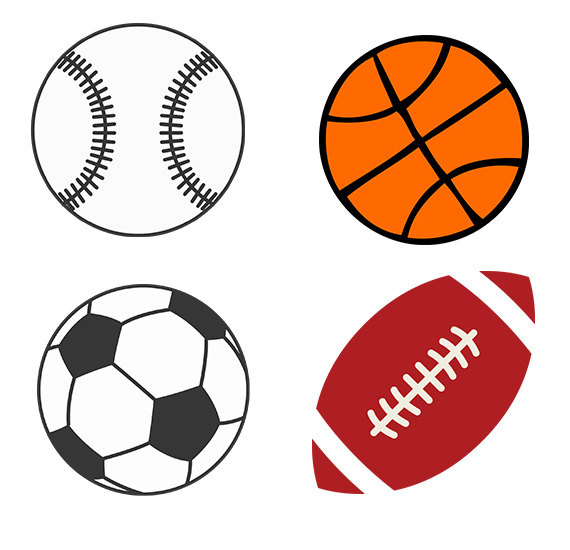 570x550 Ball Clipart Basketball And Soccer