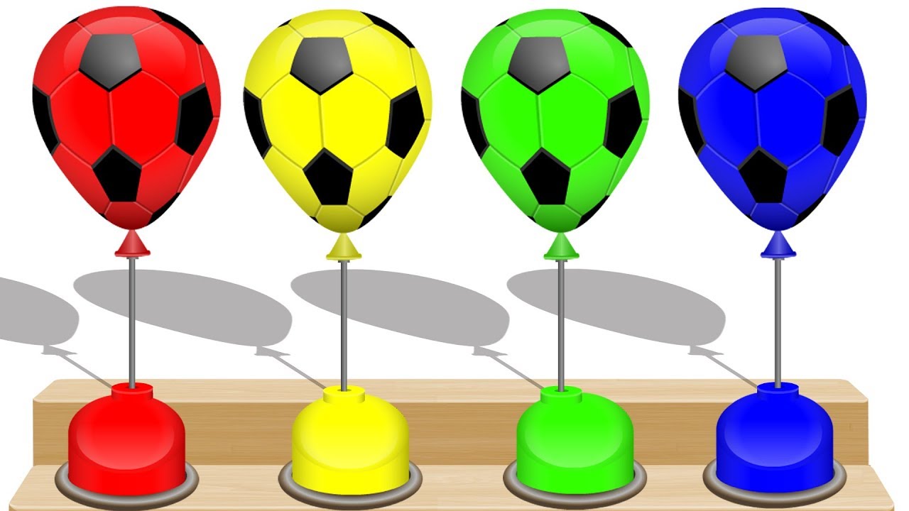 1280x720 Learn Colors With Soccer Ball Balloons Amp Fidget Spinner Toy