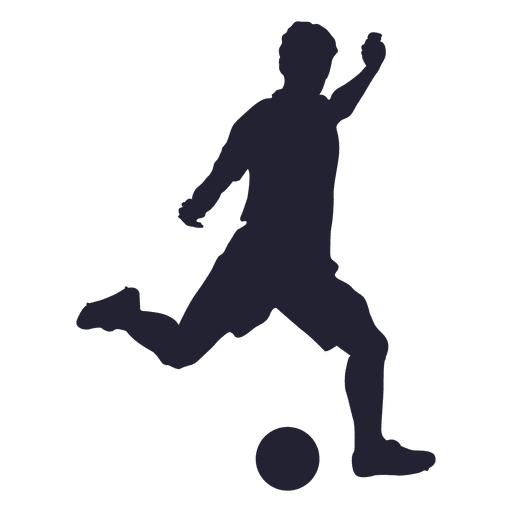 512x512 Football Player Kicking Silhouette