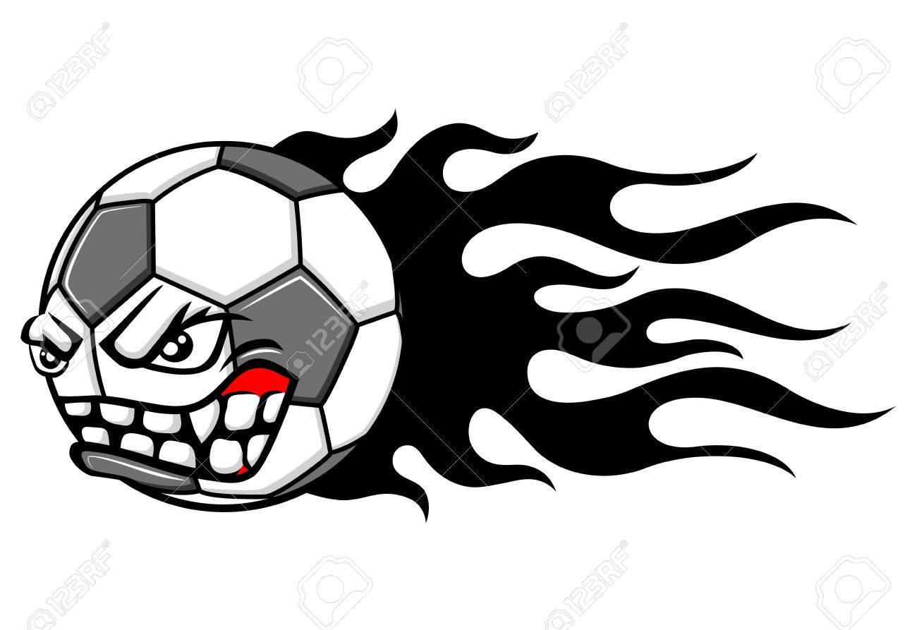 1300x893 Flaming Soccer Ball Royalty Free Cliparts, Vectors, And Stock