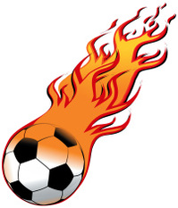 199x233 Soccer Ball In Flames Stock Photos