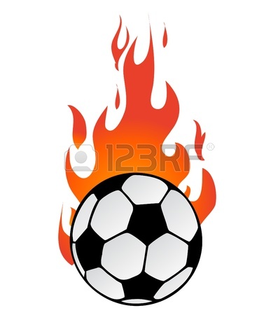 397x450 Soccer Ball In Flame Royalty Free Cliparts, Vectors, And Stock
