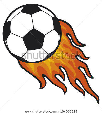423x470 Soccer Ball With Flames Clipart Clipart Panda