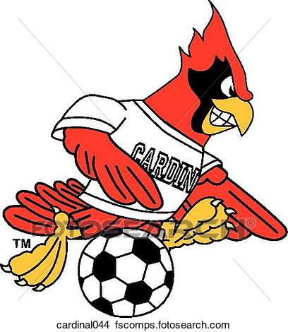 408x470 Drawings Of Cardinal Playing Soccer With Angry Face Cardinal044