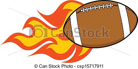 450x226 Flaming Football Clipart