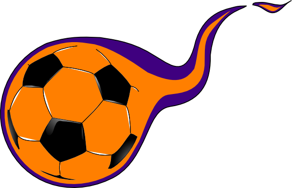 600x388 Purple Flame Soccer Ball Clip Art