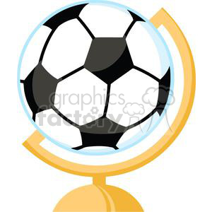 300x300 Royalty Free Soccer Ball Globe 379779 Vector Clip Art Image