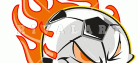 272x125 Flaming Soccer Ball Clip Art