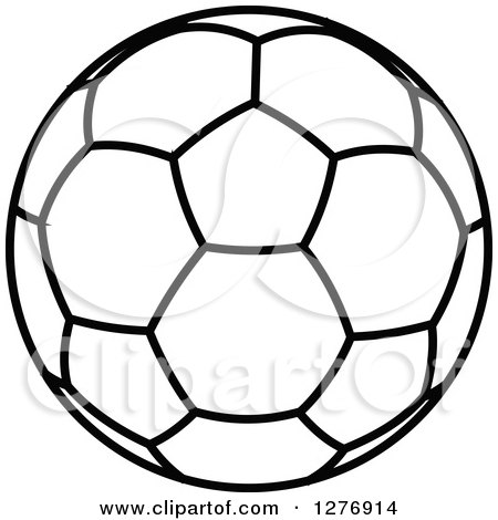 450x470 Clipart Of A Black And White Soccer Ball 4