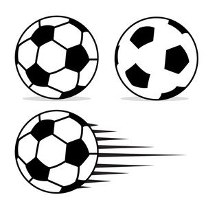 300x300 Illustrtaion Of A Boy Kicking The Soccer Ball On A White