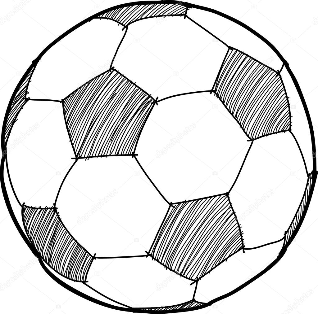 1024x1014 Hand Writing Soccer Ball ( Football ) Cartoon Stock Vector