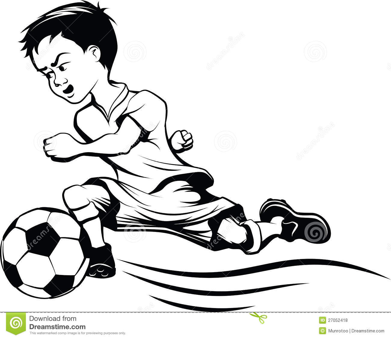 1300x1127 How To Draw Soccer Cartoon Of A Young Man Kicking A Soccer Ball