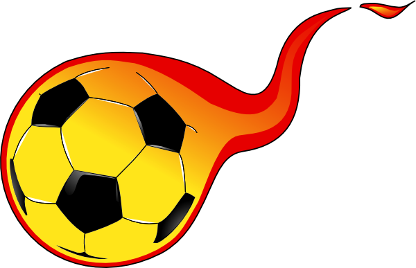 600x387 Flaming Soccer Ball Clip Art